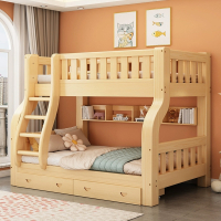 手逗上下床双层床多功能高低床子母床两层木儿童床上下铺木床大人