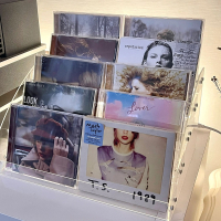 手逗cd架亚克力阶梯式陈列放置架光碟片磁带光盘收藏展示架专辑收纳盒