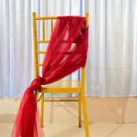 酒红色 一条1米长1.5米宽|椅背纱婚庆道具装饰纱幔婚礼椅子竹节椅装饰欧根纱美国网纱瑞士纱