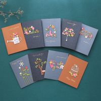 花与树立体英文贺卡9张[送信封]|韩国创意立体牛皮折叠贺卡小卡片圣诞情人节日生日祝福空白贺卡纸