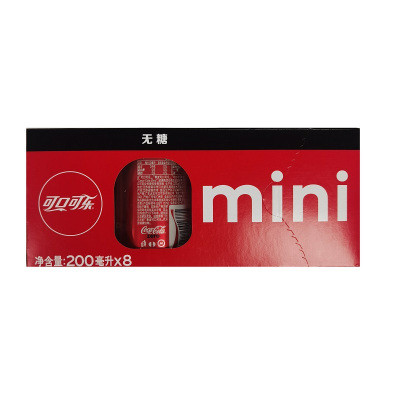 零度可乐汽水mini罐200ml*8