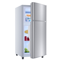 RonsledaBCD-158L银色 容生小冰箱家用双开门节能省电母婴租房办公室专用小冰箱