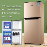 RonsledaBCD-108X173L金色 容生小冰箱家用双开门节能省电母婴租房办公室专用小冰箱