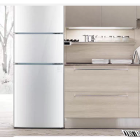 RonsledaBCD-178L银色 容生小冰箱家用三开门节能省电母婴租房办公室专用小冰箱
