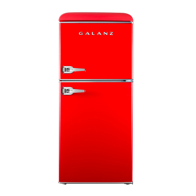 格兰仕电冰箱106升复古红两门双门家用小型电冰箱 直冷双门双温冰箱电冰箱BCD-106VF/J红