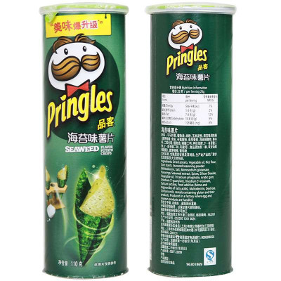 品客(Pringles)薯片海苔味110g(新老包装随机发货)