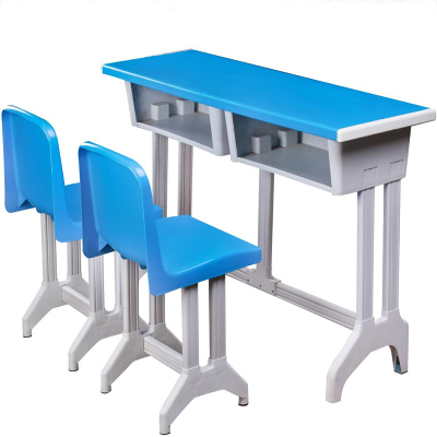 涡润+双人塑钢课桌椅GR816