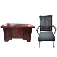 涡润办公桌椅组合(1.4米办公桌+803网椅)GR580