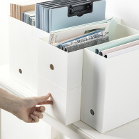 睿虎办公桌面文件收纳盒文件书本书桌置物盒塑料整理储物斜面整理架