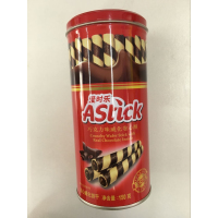 爱时乐(Astick) 进口饼干 威化卷心酥巧克力味150g 休闲零食 (新老包装交替发货)
