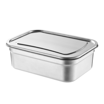 港迪豪304不锈钢保鲜盒带盖冰箱收纳餐盆饭盒子