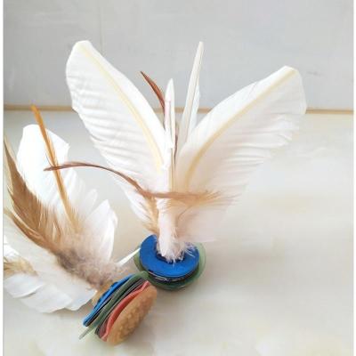 比赛毽子成人健身儿童小学生幼儿园专用 耐踢牛筋底键子 鸡毛毽球