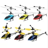 遥控飞机直升机玩具感应飞机飞机玩具儿童飞机男女飞机玩具 感应款随机颜色+USB线