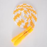 [买二送一]儿童小学生幼儿园跳绳竹节绳中考专用成人可调节跳绳 橙色 硬珠款