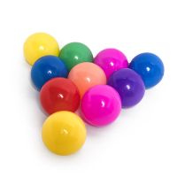 儿童玩具球海洋球宝宝彩色小球婴儿洗澡球玩具球七彩波波球批发 实惠10个装 七彩色玩具球