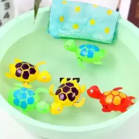 儿童发条上链小乌龟游泳戏水宝宝洗澡玩具 沙滩小鱼动物玩具 游泳小乌龟 1只