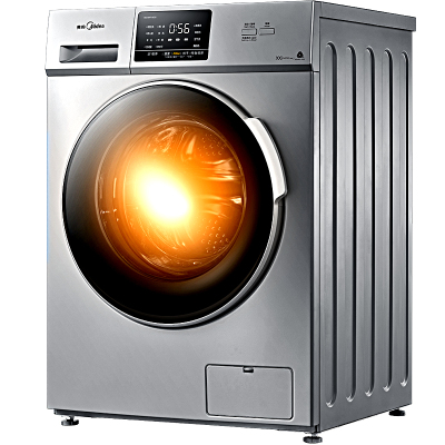 老虎银 美的滚筒洗衣机10公斤KG家用全自动烘干一体洗烘大容量