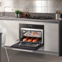 不锈钢色 SIEMENS/西门子 嵌入蒸烤箱二合一电蒸箱家用蒸烤一体