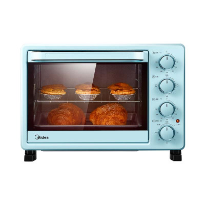 黑色 美的电烤箱家用烘焙小型烤箱多功能全自动蛋糕专业大容量