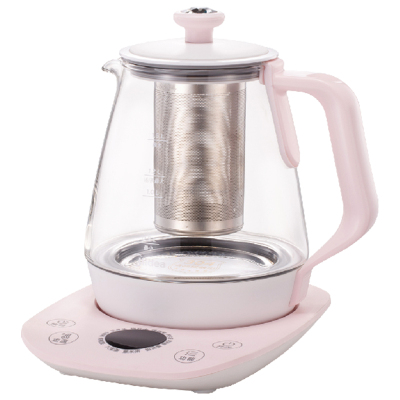 粉色 美的养生壶家用加厚玻璃全自动小型煮茶器多功能办公炖煮养身迷你