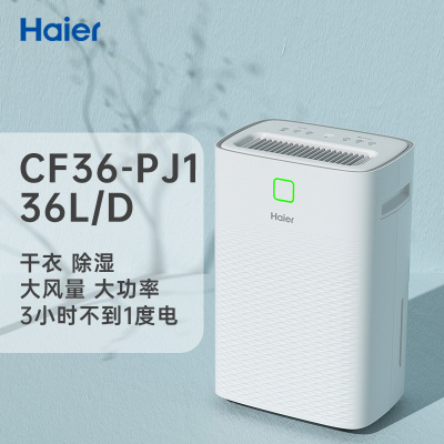 Haier/海尔除湿机家用小型卧室抽湿机别墅地下室除潮 灰色