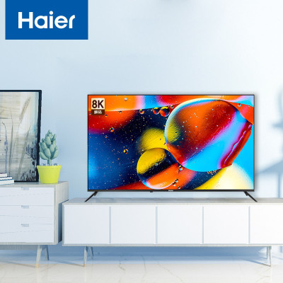 海尔 (Haier)55英寸超薄声控全面屏 4K超高清 平板液晶教育电视机2+16G 8K解码 [55英寸]智慧屏-