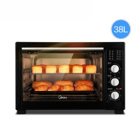 美的电烤箱家用小型全自动烘焙多功能38L大容量台式蛋糕烤箱 黑