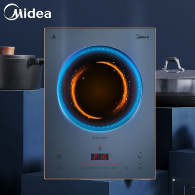 美的(Midea)电磁炉 双环混合动力 A级微晶面板 十档滑控调节 智能定时 双风机散热 高端电磁炉 .