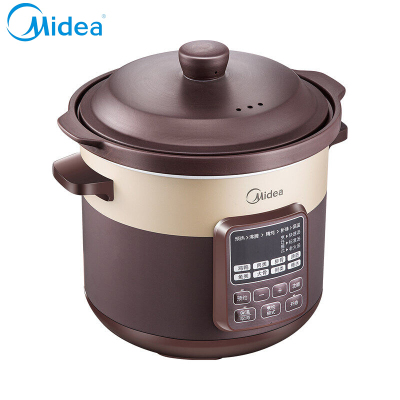 美的(Midea)电炖锅炖盅炖汤锅熬煮粥神器迷你小炖锅4L/5L家用电砂锅煲汤锅陶瓷全自动 〖4L容量-陶瓷盖〗