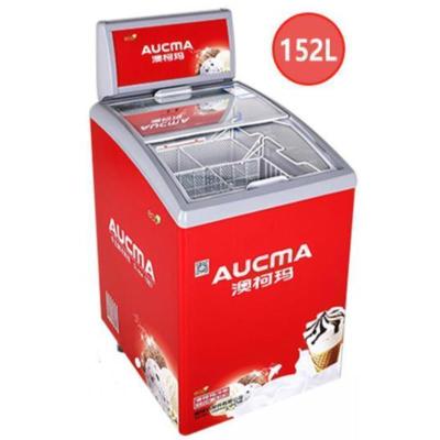 Aucma/澳柯玛小型冷冻柜冰淇淋柜冰柜商用雪糕展示柜 152L