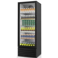 澳柯玛冷藏展示柜立式单门便利店保鲜饮料柜超市商用冰箱立式冰柜 (316升黑色款)
