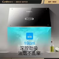 康宝(Canbo)大吸力抽油烟机 中式家用厨房老式黑晶顶吸式小型吸油烟机 出租房公寓排烟机 中式烟机