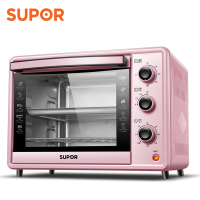 苏泊尔电烤箱家用烘焙小型多功能大容量烤箱全自动30L升蛋糕 粉色