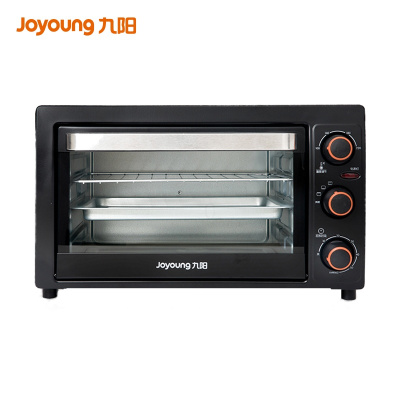 九阳电烤箱家用26L大容量小型烘焙烤箱多功能全自动蛋糕迷你 黑色+银色