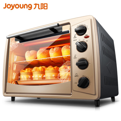 [抢]九阳电烤箱家用烘焙多功能全自动小型电烤箱30升 黑色+金色