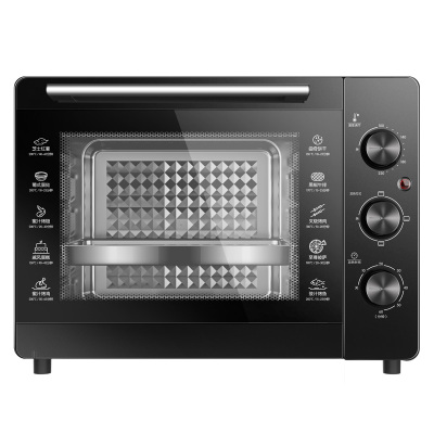 九阳烤箱家用烘焙多功能32升大容量精准控温定时可视电烤箱 黑色