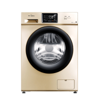 美的10kg公斤全自动洗衣机家用变频滚筒洗脱一体 摩卡金