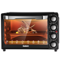 格兰仕(Galanz)电烤箱家用32L大容量独立控温机械旋钮多功能烘焙蛋糕饼干精准控温多层烤位 黑色32L
