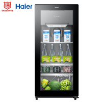 海尔(Haier) 家用可制冰保鲜冰吧办公室小型冰箱 茶叶饮料雪茄储藏展示柜客厅冰箱 120升可制冰冰吧