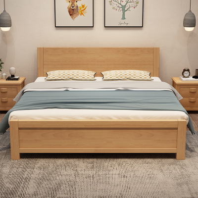 徽派家私 实木床1.8米2米双人床主卧中式大床现代简约1卧室家具床 成人床 大人床