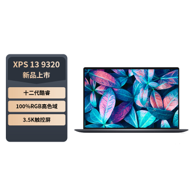 戴尔DELL XPS13-9320 13.4英寸轻薄本办公可触控防蓝光屏笔记本电脑(12代酷睿i7-1260P 32G 1T 3.5K )灰
