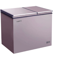 新飞221升冰柜家用商用冷藏冰箱冷冻二级能效节能单温柜小冷柜BCD-221KHC玫瑰金