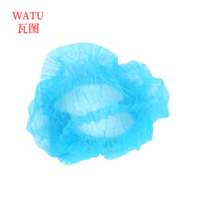 瓦图(WATU) 一次性帽子 无纺布蓝色 500个装