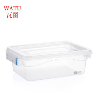 瓦图 塑料标示盒 冰箱保鲜盒 标签透明带盖密封分类盒 460*320*150 1个装