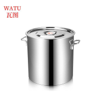 瓦图 电磁炉用 不锈钢复合底汤桶 圆桶带盖汤锅 60*60cm 1个装