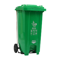 卡质 垃圾桶 户外室内垃圾分类桶塑料脚踏大垃圾桶 120L/个 (1个装)