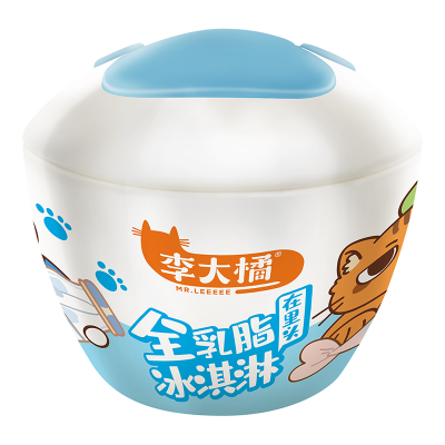 李大橘牛奶口味冰淇淋(小蓝联名猫爪)80g/杯(30杯/箱)
