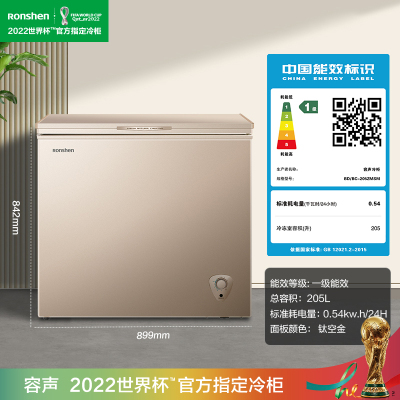 容声(Ronshen)205升冷藏冷冻冰柜家用商用冷柜低霜一级能效BD/BC-205ZMSM