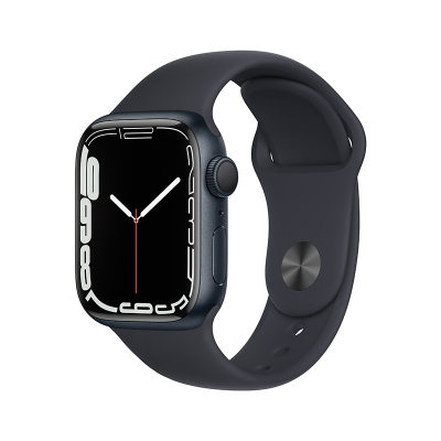 [当天发货]2021年新款 苹果 Apple Watch Series 7 GPS+蜂窝网络版 41mm 午夜色铝金属表壳 午夜色运动型表带 苹果手表 s7