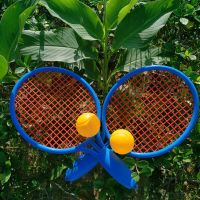 儿童网球拍 幼儿园小孩初学者户外运动网球拍双人 2只装 蓝色网球拍 26CM(送2球)3-5岁